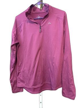 Paradox Women's X-Large Berry Color 1/4 Zip Pullover Fleece Lined Recycled Poly